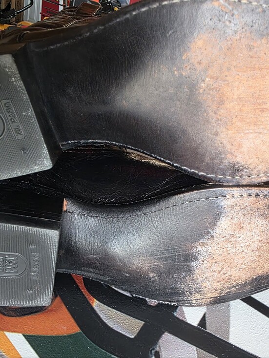 Vintage Cherry Black  Dant Post Cowboy Boots main image 7